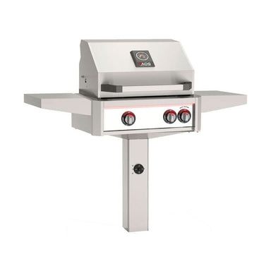 AOG L-Series 24-Inch Gas Grill on In-Ground Post Accent White Panel 2026
