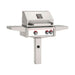 AOG L-Series 24-Inch Gas Grill on In-Ground Post Accent White Panel 2026