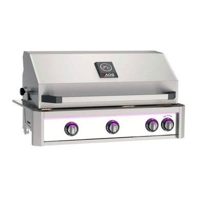 AOG L-Series 30-Inch Built-In Gas Grill Accent White Panel Hood Closed 2026