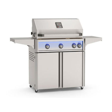 AOG L-Series 30-Inch Freestanding Gas Grill on Cart Stainless Steel Hood Closed 2026