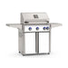 AOG L-Series 30-Inch Freestanding Gas Grill on Cart Accent White Panel Hood Closed 2026