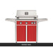 AOG L-Series 30-Inch Freestanding Gas Grill on Cart Patriot Red Panel Hood Closed 2026