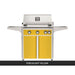 AOG L-Series 30-Inch Freestanding Gas Grill on Cart Torchlight Yellow Panel Hood Closed 2026