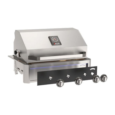 AOG 36-Inch L-Series Accent Black Panel Built-In Gas Grill Hood Closed