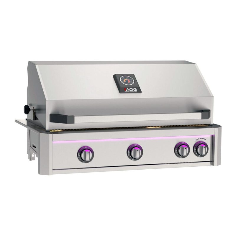 AOG L-Series 36-Inch 2026 Built-In Gas Grill Stainless Steel Panel Hood Closed