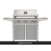 AOG L-Series 36-Inch Freestanding Gas Grill on Cart Smokehouse Gray Panel Hood Closed 2026