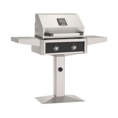 AOG T-Series 24-Inch Gas Grill on Patio Post Accent Black Panel 2026
