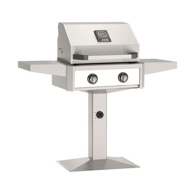 AOG T-Series 24-Inch Gas Grill on Patio Post Accent White Panel 2026