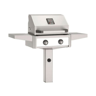 AOG T-Series 24-Inch Gas Grill on In-Ground Post Accent White Panel 2026