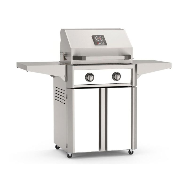 AOG T-Series 24-Inch Freestanding Gas Grill on Cart Side Angle View B