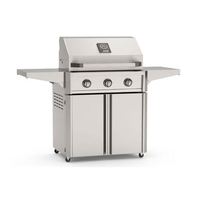 AOG T-Series 30-Inch Freestanding Gas Grill on Cart Side Angle View B
