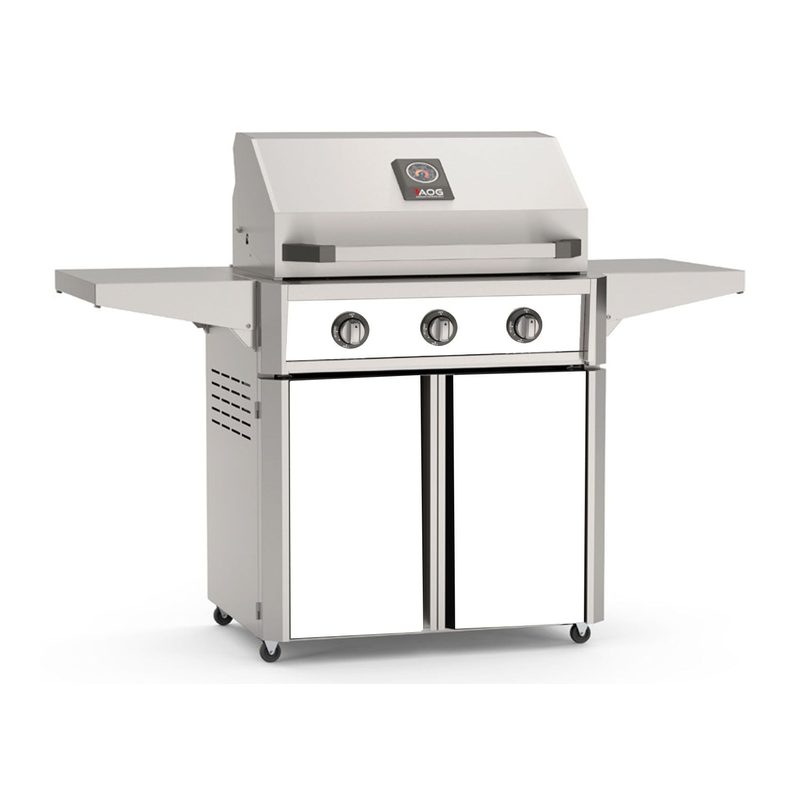 AOG T-Series 30-Inch Freestanding Gas Grill on Cart Side View B