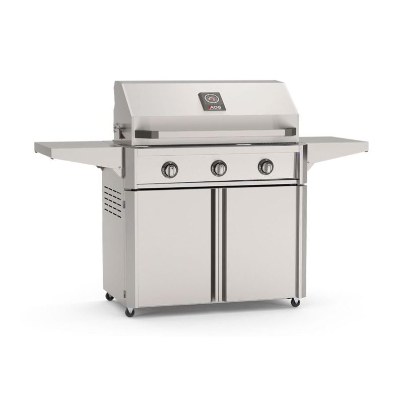 AOG T-Series 36-Inch Freestanding Gas Grill on Cart Front View Angle C