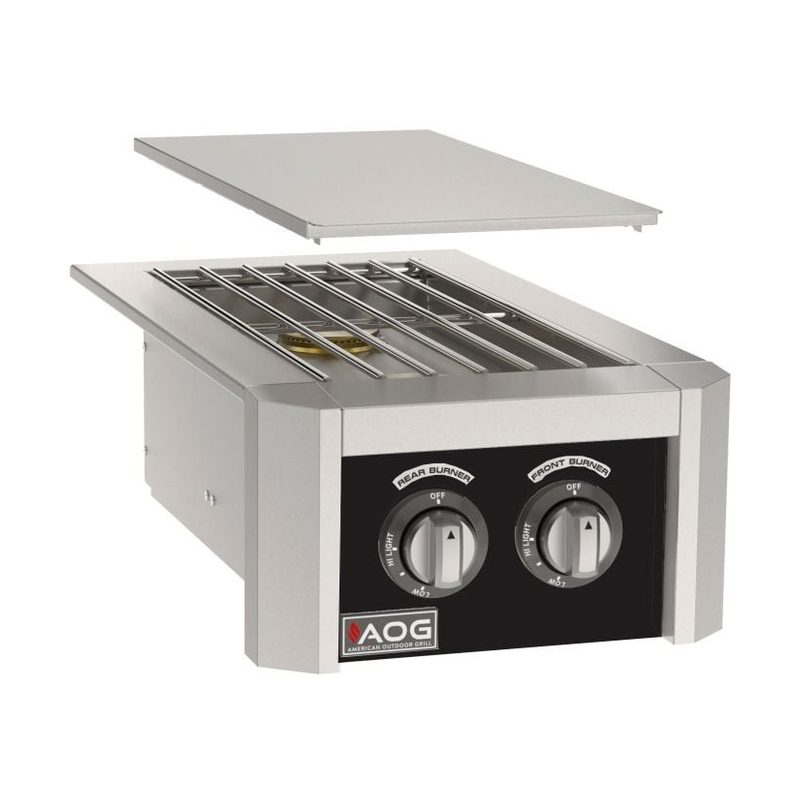 AOG T-Series Built-In Double Side Burner Accent Black Panel 2026