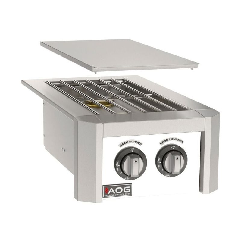 AOG T-Series Built-In Double Side Burner Accent White Panel 2026