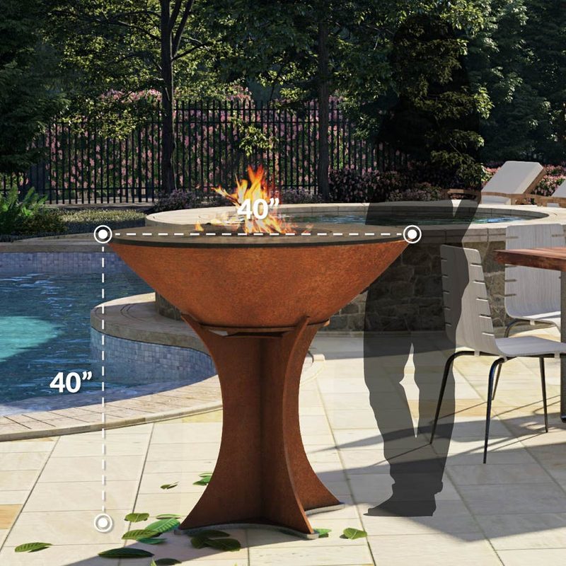 Arteflame Platinum 40" Grill - High Euro Base - Black - Image 3