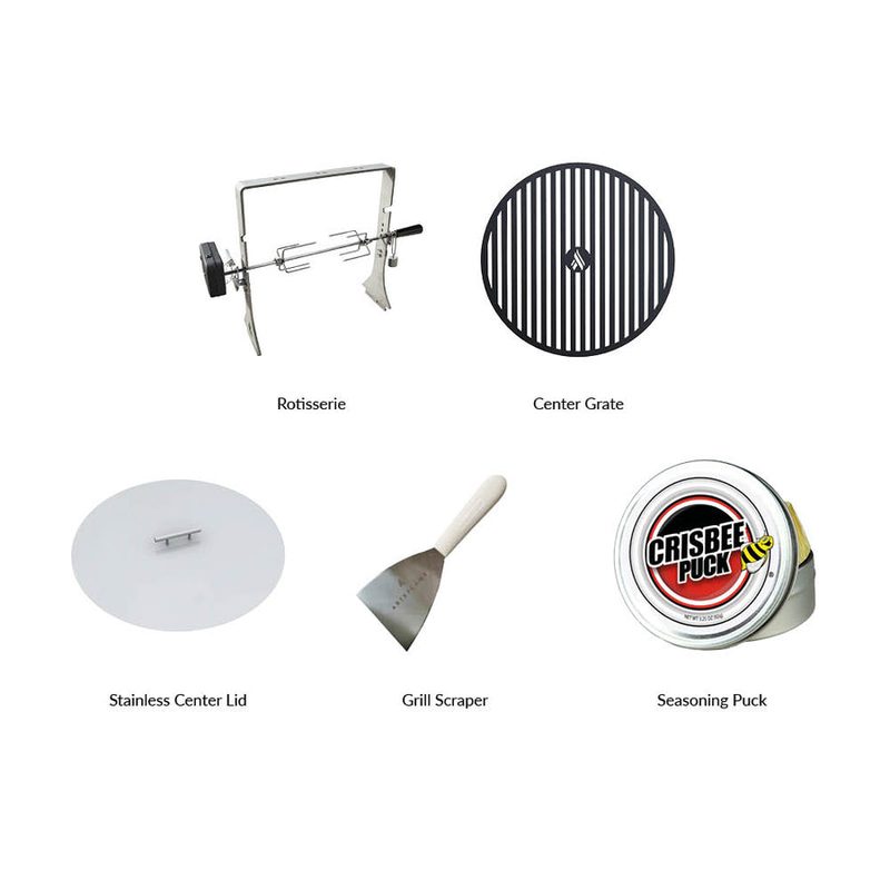 Arteflame Platinum 40" Grill - Storage Base - Stainless Steel - 5 Piece Accessory Bundle