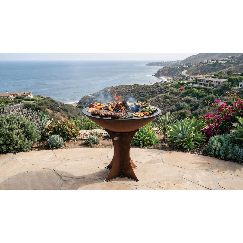 Arteflame Classic 40" Grill - High Euro Base - Corten Steel - Image 6