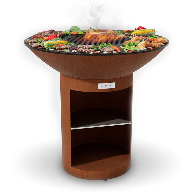 Arteflame Classic 40" Grill - Storage Base - Corten Steel - Image 2