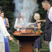 Arteflame Classic 40" Grill - High Round Base - Corten Steel - Image 5