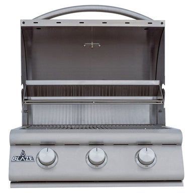 Blaze BCM 25-Inch 3-Burner Built-In Gas Grill Lid Open