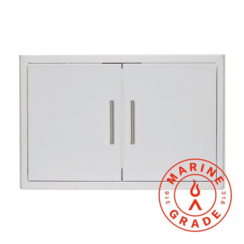 Blaze Marine Grade 32 Inch Double Access Door With Paper Towel Holder | 316L Stainless Steel
