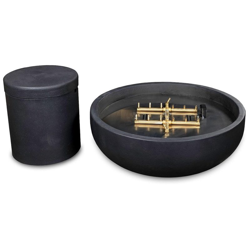 Blaze Fire Pit Bowl Propane Tank Cover Phantom Shown with BLZ-38-FBOWL-LP Fire Bowl
