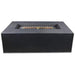 Blaze 60-Inch Rectangular Concrete Fire Pit Table Phantom BLZ-60-FTABLE Front View