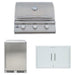 Blaze BCM 3-Piece 25-Inch Outdoor Kitchen Package with Grill Refrigerator and Double Access Door