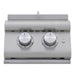 Blaze LTE+ BLZ-SB3LTE double side burner with LED illuminated stainless control knobs, top view