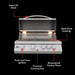 Labeled feature diagram of the Blaze LTE+ 32 inch 4-burner built-in gas grill