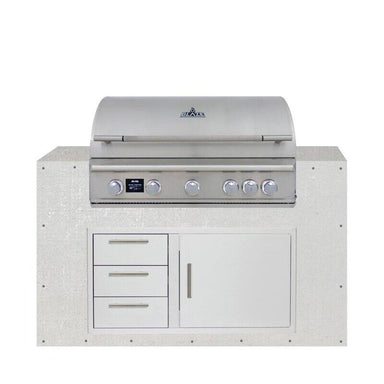 EZ Finish Outdoor Kitchen Systems 60-Inch Ready-to-Finish Module w/ Blaze LTE+ 40-Inch Grill & Triple Drawer Door Combo