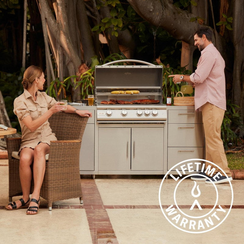 Blaze LTE+ 40 Inch 5-Burner Gas Built In Grill With Ceramic Flame Tamers