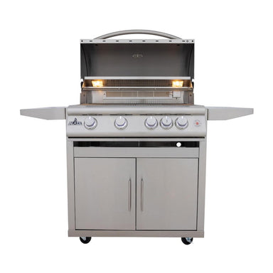 Blaze 32 Inch Freestanding Grill | Marine Grade Hood Open