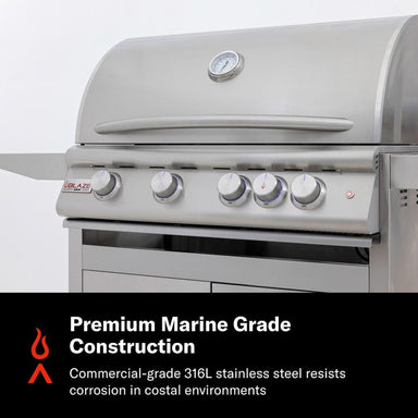 Blaze 32 Inch Freestanding Grill | 316L Marine Grade Stainless Steel