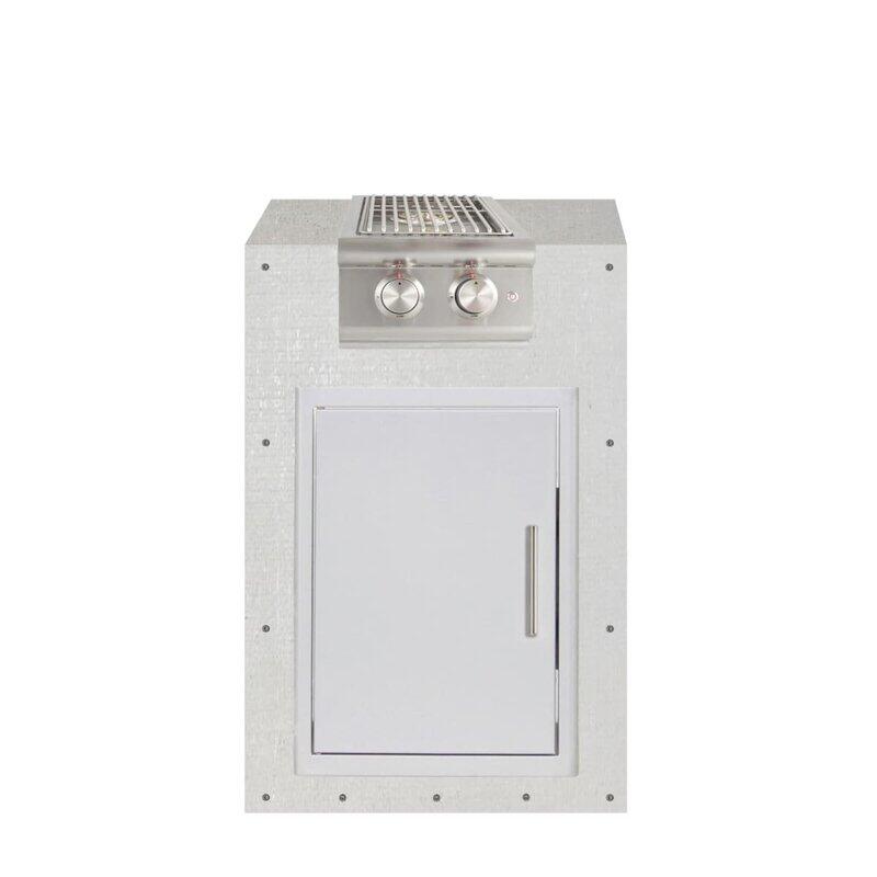 EZ Finish Outdoor Kitchen Systems 24-Inch Ready-to-Finish Module w/ Blaze LTE+ Power Burner & Single Access Door
