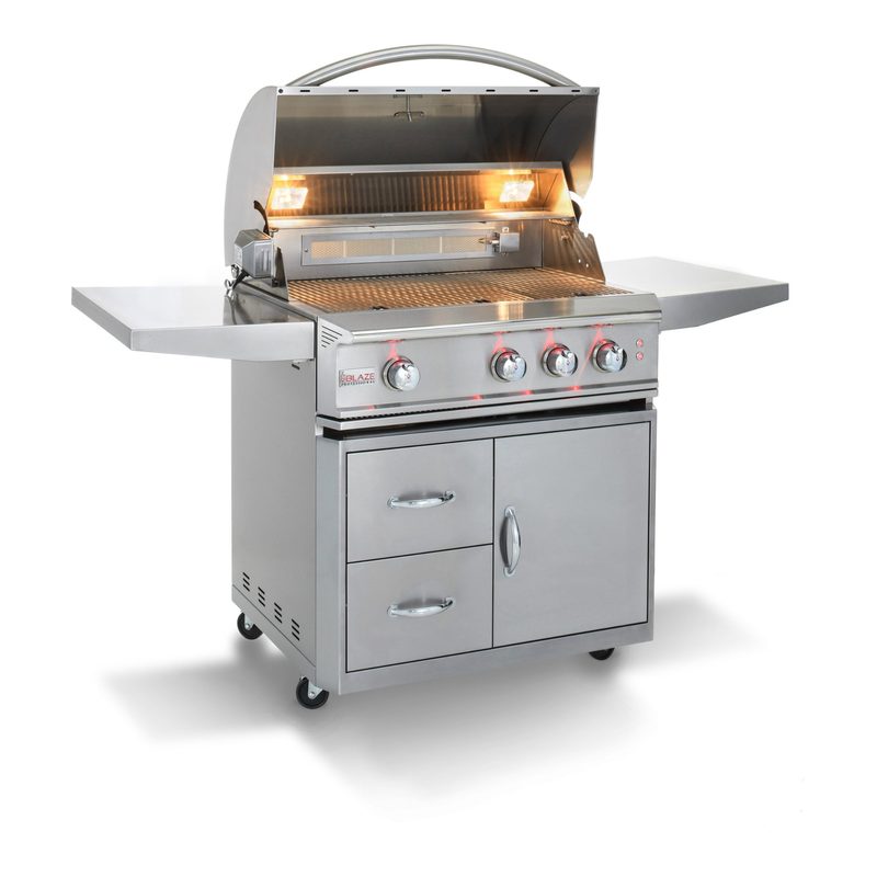Blaze Professional Lux 34-Inch Grill | Grill Hood Open