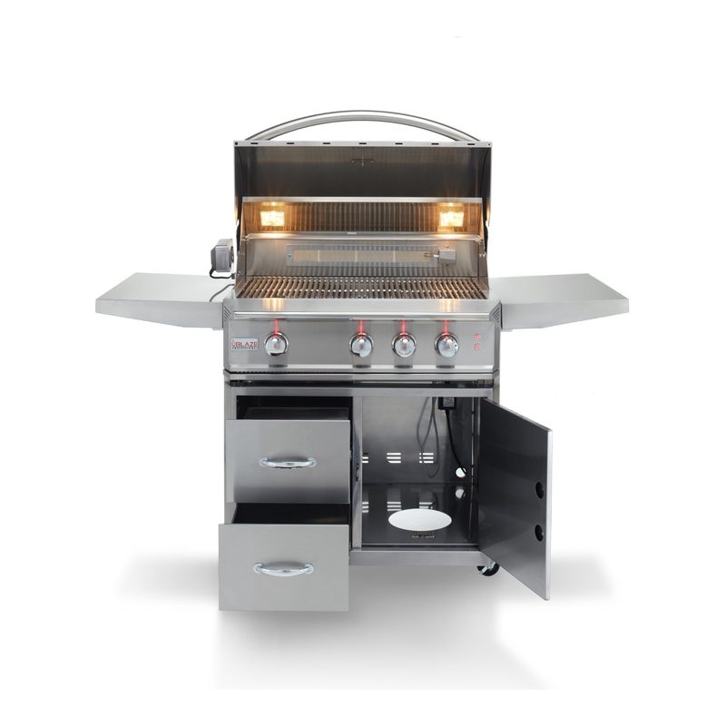 Blaze Professional Lux 34-Inch Grill | Cart Storage