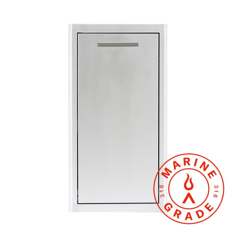 Blaze Marine Grade 20 Inch Roll-Out Double Trash And Recycling Drawer | 316L Stainless Steel