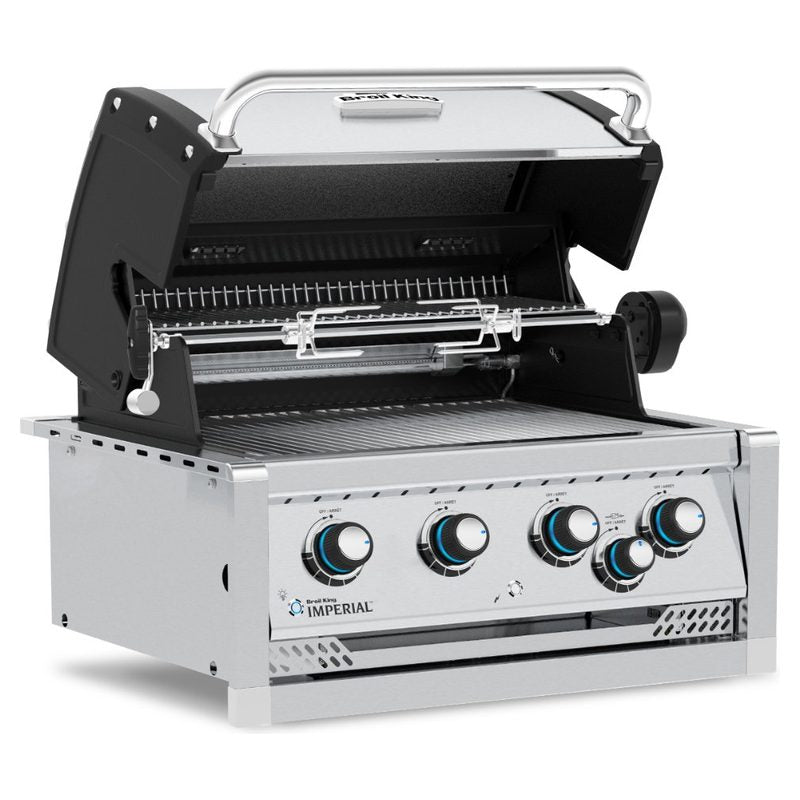 Broil King Imperial S 470 Built-In Grill Hood Open Angle View