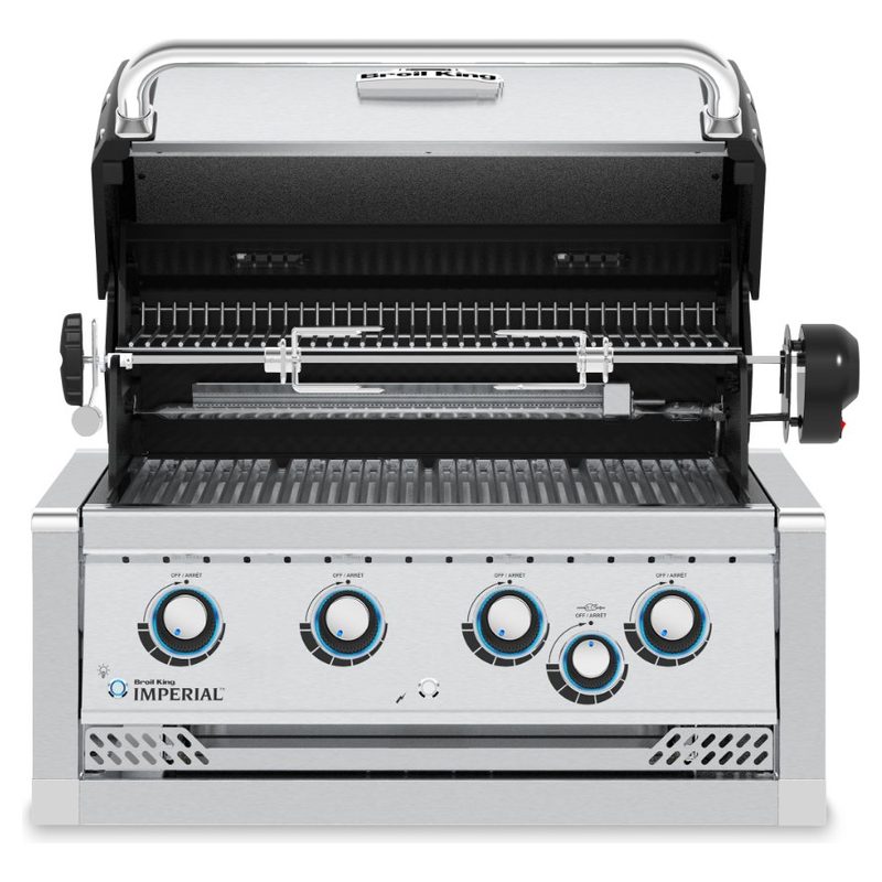 Broil King Imperial S 470 Built-In Grill Hood Open Front View