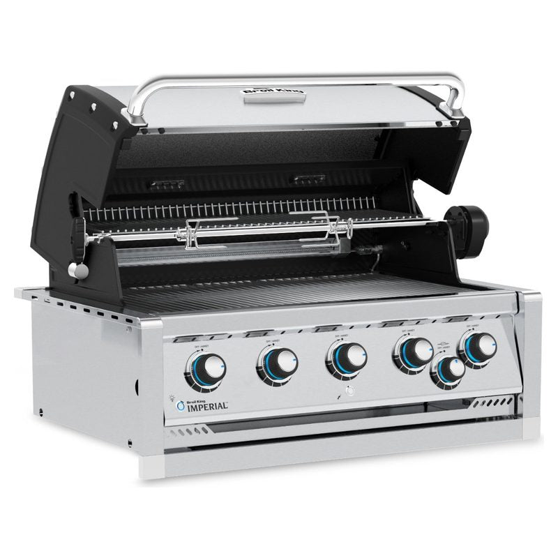 Broil King Imperial S 570 Built-In Grill Hood Open Angle View