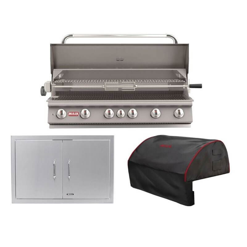 Bull 3-Piece Diablo 46-Inch 6-Burner Gas Grill Outdoor Kitchen Package | 105K BTU, 304 Stainless Steel