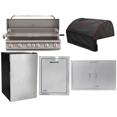 Bull 5-Piece Diablo 46-Inch 6-Burner Gas Grill Outdoor Kitchen Package | 105,000 BTU, 304 Stainless Steel