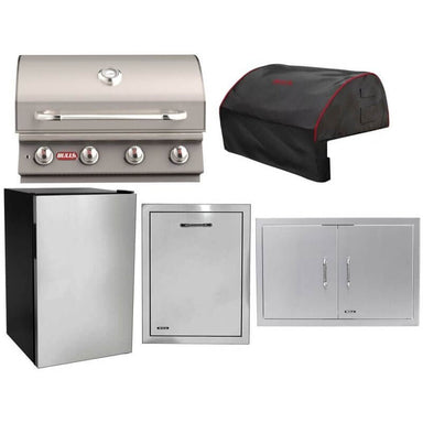 Bull 5-Piece Lonestar Select 30-Inch 4-Burner Gas Grill Outdoor Kitchen Package | 60,000 BTU, 304 Stainless Steel