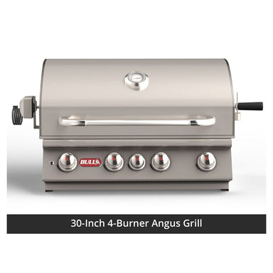 Bull Angus 30-Inch 4-Burner Gas Grill 75000 BTU Cast Stainless — Power Q Island