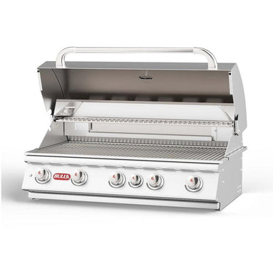 Bull Brahma 38 Inch 5 Burner Built-In Gas Grill With Hood Open