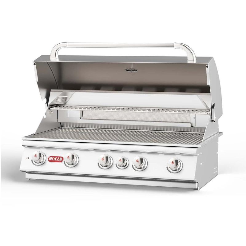 Bull Brahma 38 Inch 5 Burner Built-In Gas Grill With Hood Open