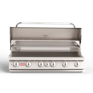 Bull Diablo 46 Inch 6-Burner Built-In Gas Grill With Hood Open