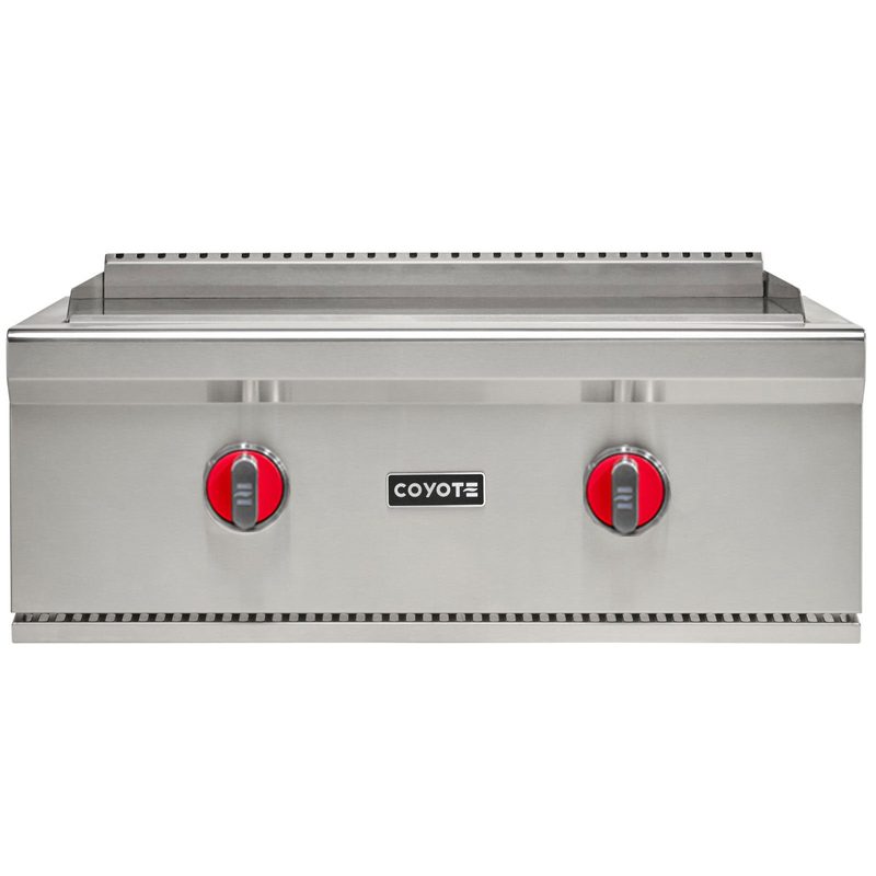 Coyote Flat Top Griddle | Red Knobs